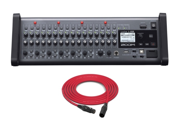 Zoom LiveTrak L-20R | 20-Channel Digital Mixer-Recorder for Stage Use