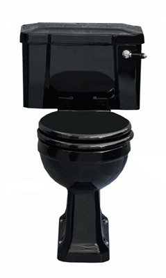 TRTC Art Deco Gloss Black Close Coupled Toilet