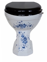 Blue & White Floral Toilet Pan