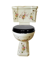 Multicoloured Floral Close Coupled Toilet