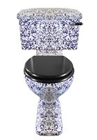 TRTC Blue Speckle Close Coupled Toilet
