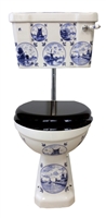 TRTC Blue & White Delft Low Level Toilet