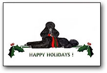 Poodle Holiday Card