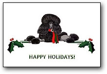 Poodle Holiday Card