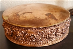 Mandala Plate, Copper, decorated, medium size