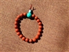 Mala, Wrist, Coral (Dyed) Sponge