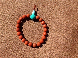 Mala, Wrist, Coral (Dyed) Sponge