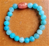 Mala, Wrist, Faceted Blue Agate