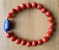 Mala, Wrist, Red Sponge Coral