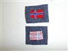 b5286 WW 2 Norway Air Force Arm Shield Norwegian Flag on gray C10A9