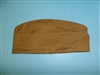 b6734-M US Navy WW2 Overseas Cap Hat Khaki no Grommet Chief Petty Officer Medium