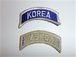 e1493 Korean War US Army tab Korea X Corps 10th Tenth blue/white R21A2