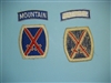 b1084 US Army 10th Mountain patch original & reproduction tab WW2