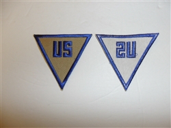 b2556 WW 2 US Civilian triangle shoulder patch contractor R22E