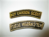 b6926 Vietnam US Army Kit Carson Scout tab yellow on black machine emb
