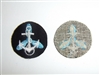 b0009p WW2 US Navy Wave Collar Emblems blue anchor propeller Female pair A5B5