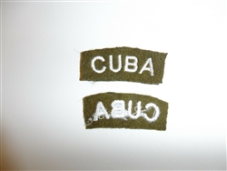e0716 WW 2  Army Cuban Cuba shoulder tab A9B9