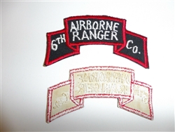 e1507 Korea War US Army tab Airborne Ranger 6th CO Company R21A2