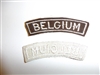 e1651 Korea War Belgium Army tab UN Forces brown/white R21B2