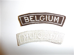 e1651 Korea War Belgium Army tab UN Forces brown/white R21B2