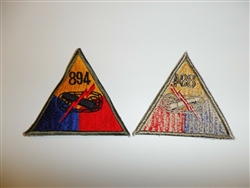 e2482 WW2 US Army Armored 894 Tank Battalion Triangle patch Division Corps R24A