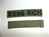 E4315 RVN Vietnam Army Name Tape Xung Rich Strike Force OD IR8B