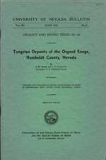 Tungsten deposits of the Osgood Range, Humboldt County, Nevada OUT OF PRINT