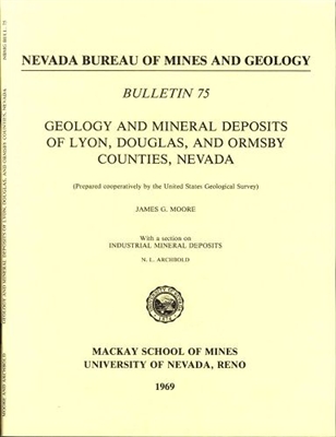 Geology and mineral deposits of Lyon, Douglas, and Ormsby counties, Nevada