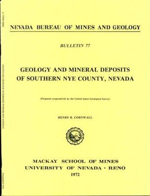 Geology and mineral deposits of southern Nye County, Nevada