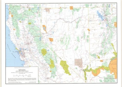 Nevada and Great Basin areas desktop map