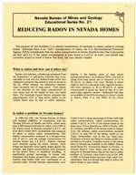 Reducing radon in Nevada homes (brochure)