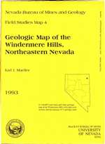 Geologic map of the Windermere Hills, northeastern Nevada 2 B/W PLATES AND TEXT