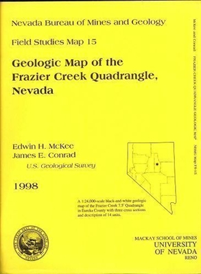 Geologic map of the Frazier Creek quadrangle, Nevada B/W MAP