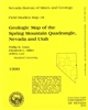 Geologic map of the Spring Mountain quadrangle, Nevada and Utah B/W MAP AND TEXT