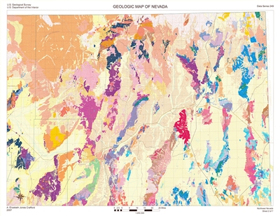Geologic map of northeast Nevada SHEET 2: NORTHEAST, NO LEGEND