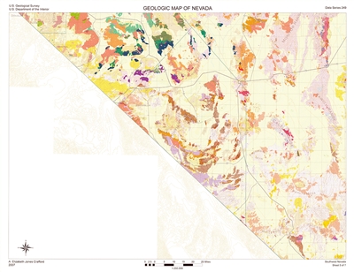 Geologic map of southwest Nevada SHEET 5: SOUTHWEST, NO LEGEND