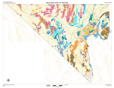 Geologic map of southern Nevada SHEET 7: SOUTHERN, NO LEGEND