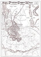 Map of the Peavine copper mines, Washoe County, Nevada