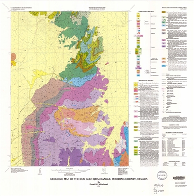 Geologic map of the Dun Glen quadrangle, Pershing County, Nevada