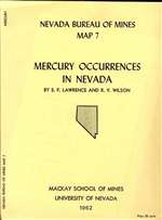 Mercury occurrences in Nevada OUT OF PRINT
