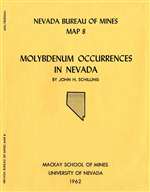 Molybdenum occurrences in Nevada SUPERSEDED BY MAP 66