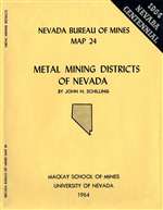 Metal mining districts of Nevada SUPERSEDED BY MAP 37