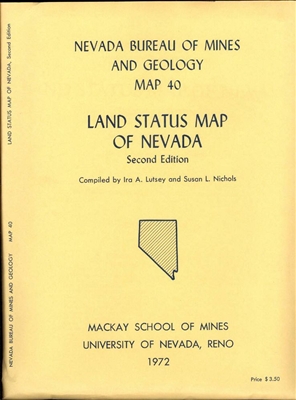 Land status map of Nevada (second edition) SUPERSEDED BY BLM MAPS