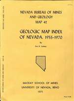 Geologic map index of Nevada, 1955-1970 OUT OF PRINT, SEE ALSO USGS MF-930 AND INTERACTIVE MAPS ON NBMG WEBSITE