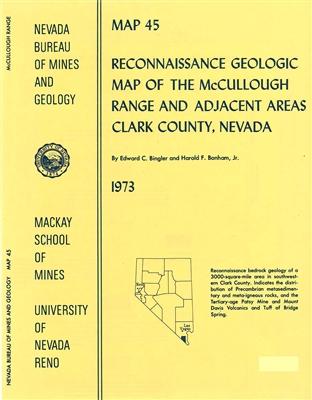 Reconnaissance geologic map of the McCullough Range and adjacent areas, Clark County, Nevada