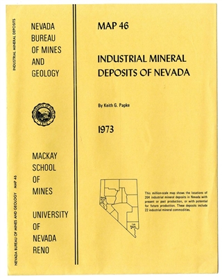 Industrial mineral deposits of Nevada SUPERSEDED BY MAP 142, SUPERSEDES MAP 27