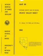 Bouguer gravity map of Nevada: Death Valley sheet
