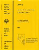 Bouguer gravity map of Nevada: Caliente sheet