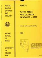 Active mines and oil fields in Nevada, 1980 OUT OF PRINT