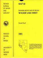 Bouguer gravity map of Nevada: Walker Lake sheet
